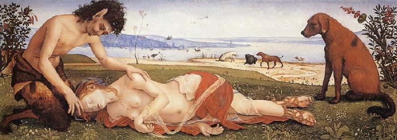 Piero di Cosimo A Satyr Mourning over a Nymph oil painting picture